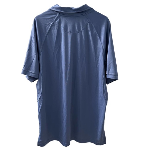 Duluth Trading Co. Men's Blue Performance Trim Fit Short Sleeve Polo Shirt Large - Picture 2 of 8